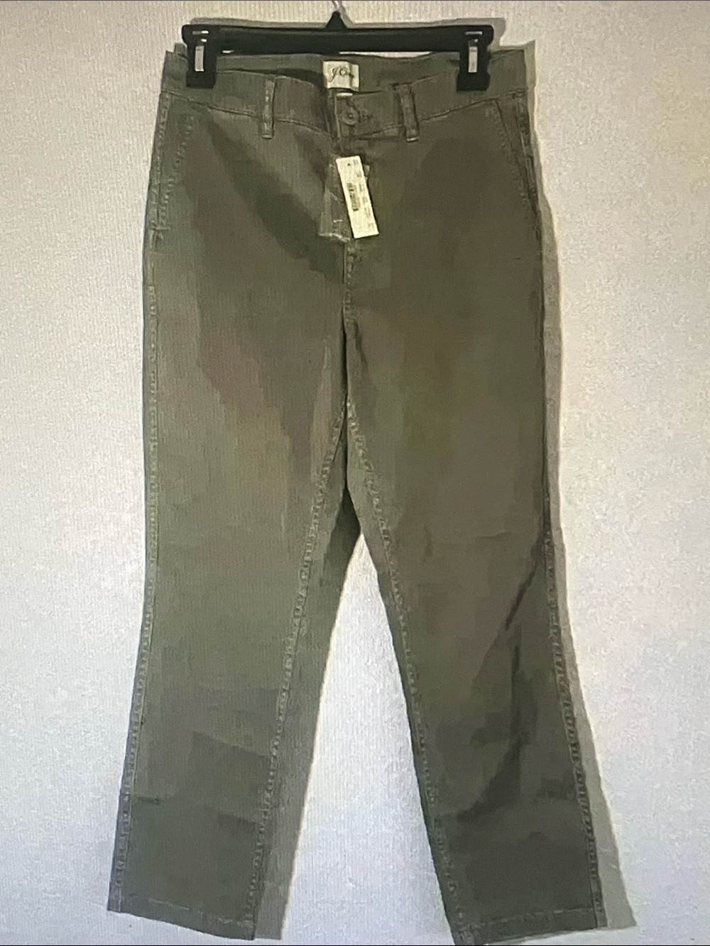 J. Crew Gray High-Rise Straight Pants